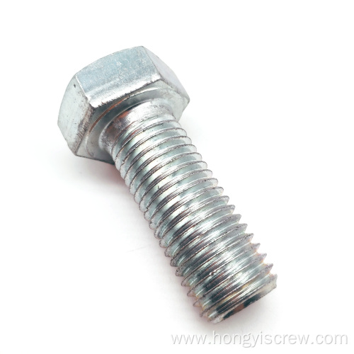 Carbon steel DIN931 hex bolt with thick shank